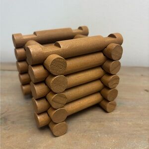 Lot of 20 Lincoln Logs 4.5” with 2 Notch Brown Round Log Replacement Part Pieces